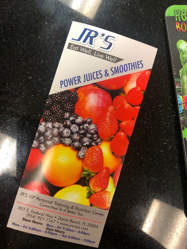 JR'S Power juices and smoothies 801 S Federal Hwy #813, Dania Beach