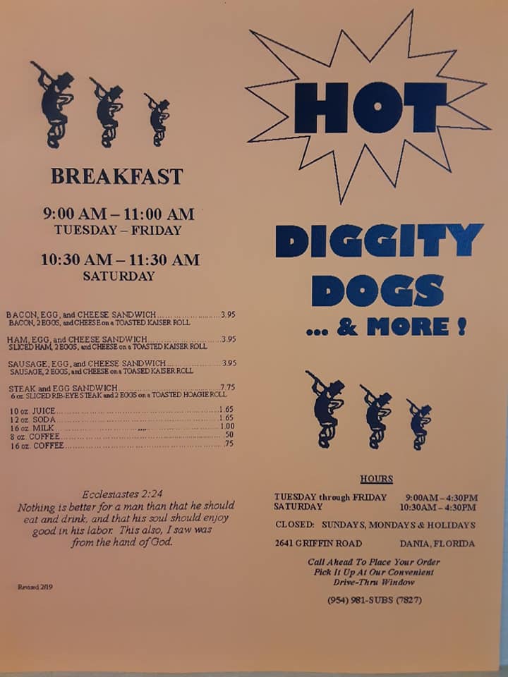 Hot Diggity Dogs & More 2641 Griffin Rd, Fort Lauderdale