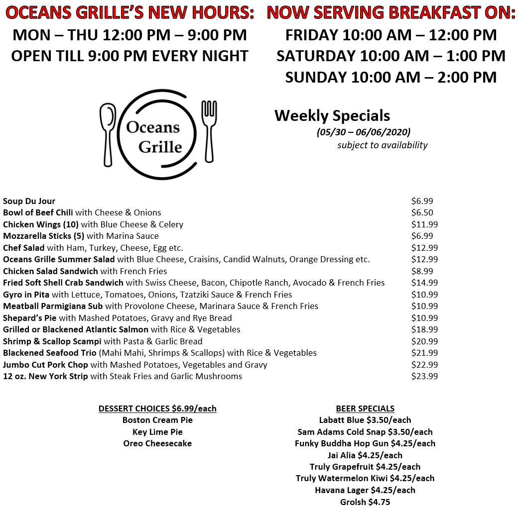 Oceans Grille 3720 N Ocean Blvd, Fort Lauderdale