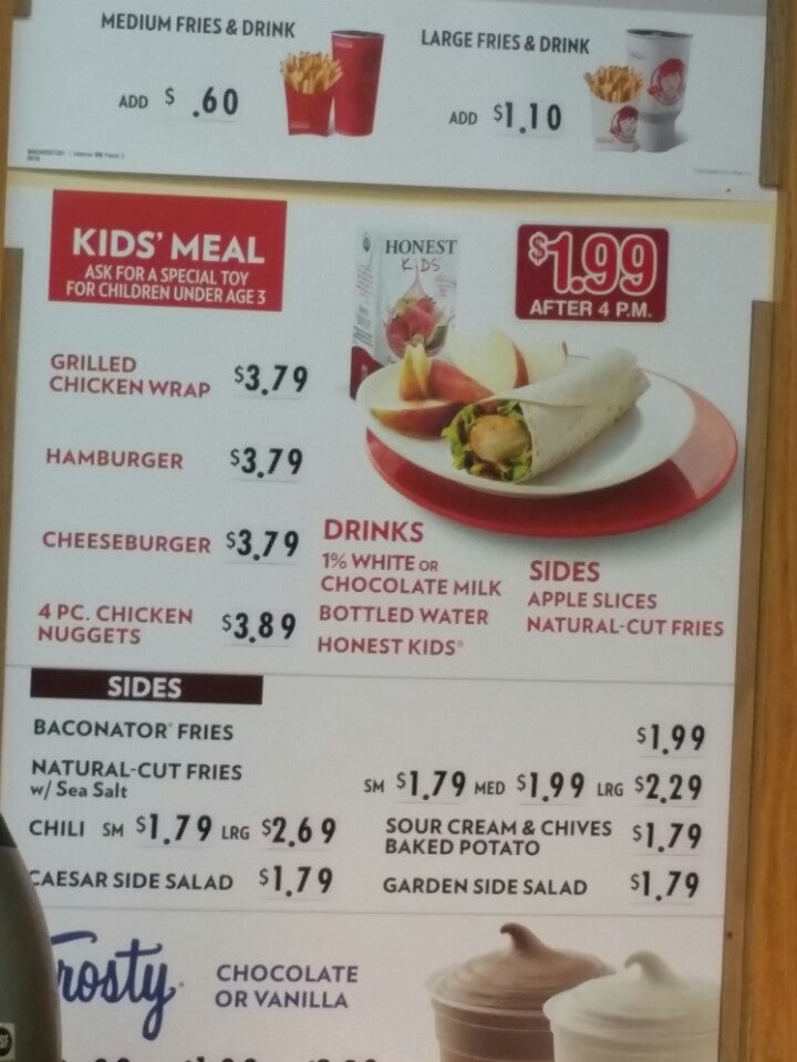 Wendy's Menu