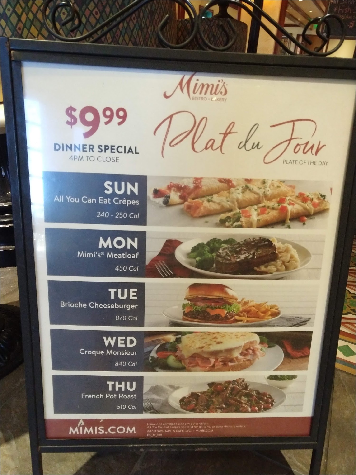 Mimi's Cafe Menu