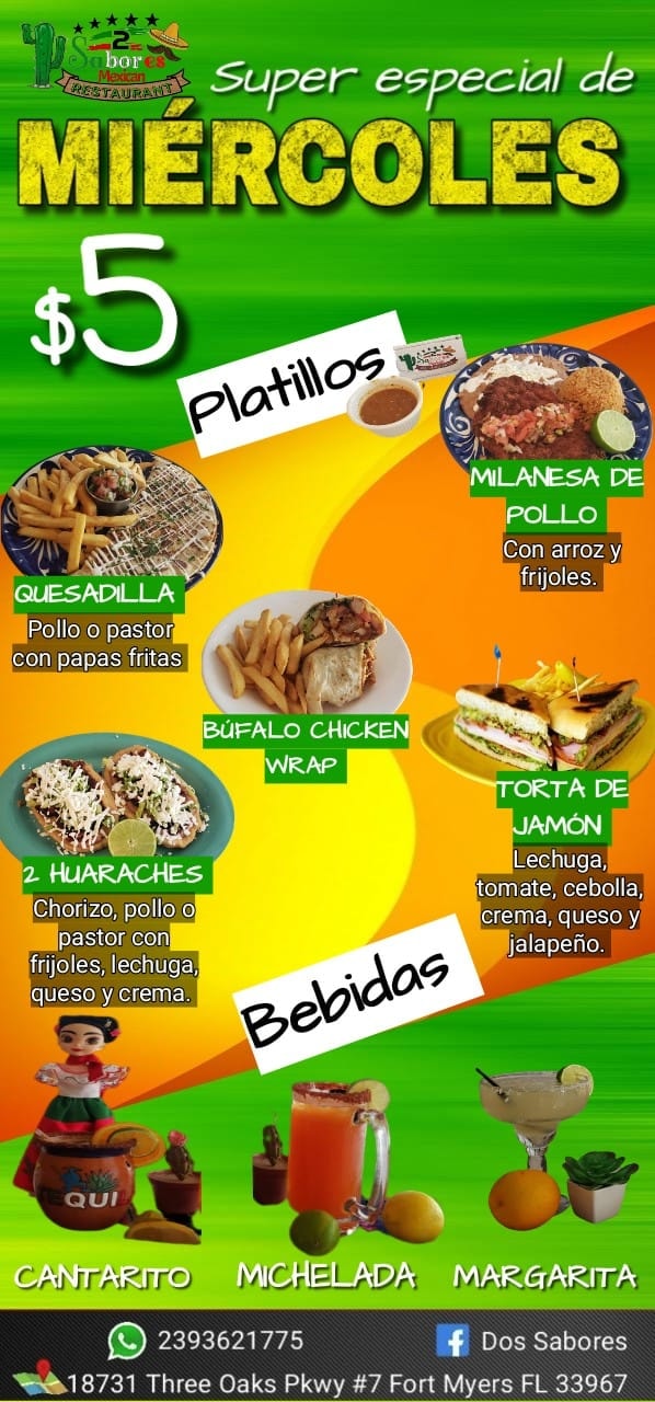 Dos Sabores Restaurant 18731 Three Oaks Pkwy #7, Fort Myers