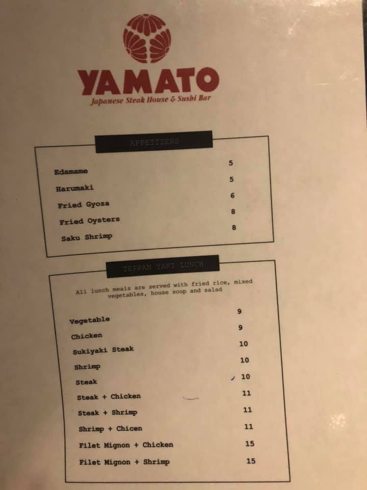 Yamato Japanese Restaurant 526 NW 60th St, Gainesville