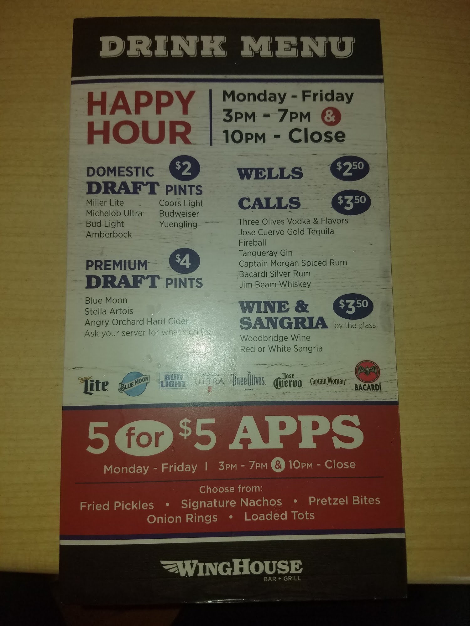 The WingHouse of Gainesville Menu