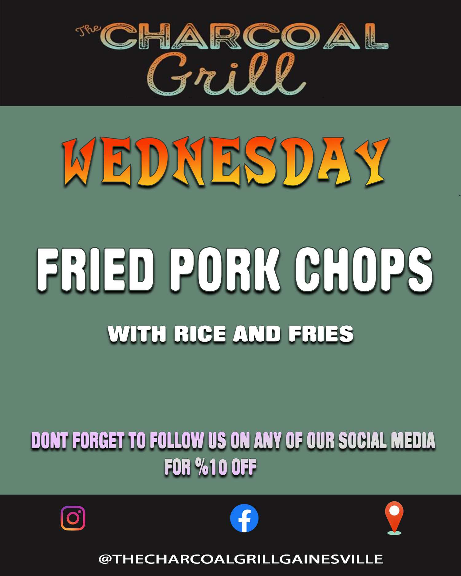 The Charcoal Grill 7249 NW 4th Blvd, Gainesville
