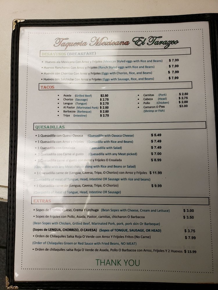 Taqueria Mexicana El Tarazco 622 NE 8th St, Hallandale Beach
