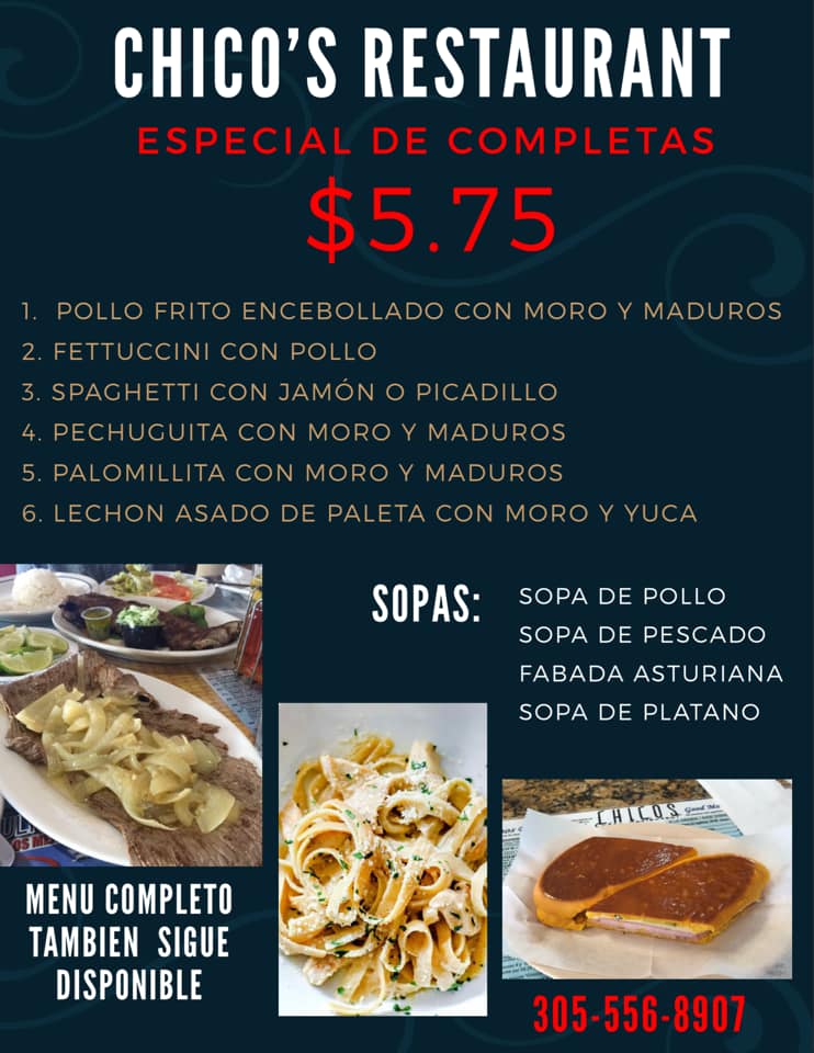 Chico's Restaurant 4070 W 12th Ave, Hialeah