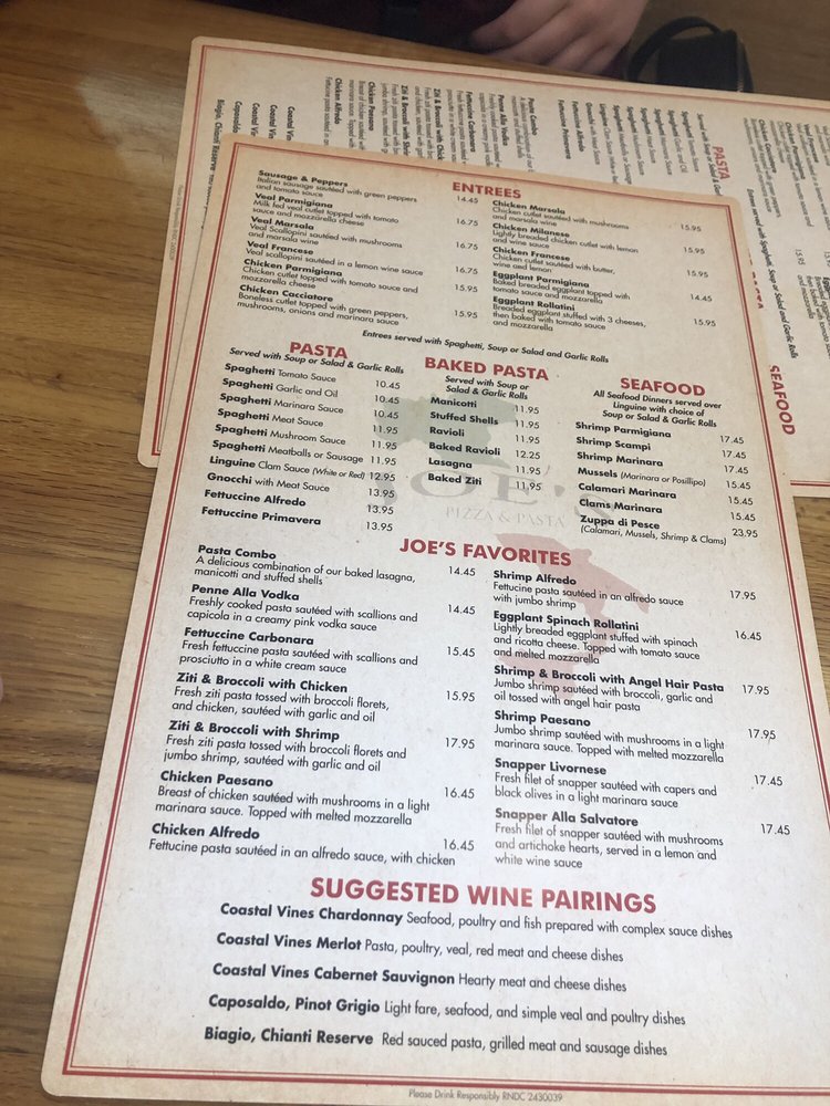 Joe's Pizza & Pasta 1741 N University Dr, Hollywood