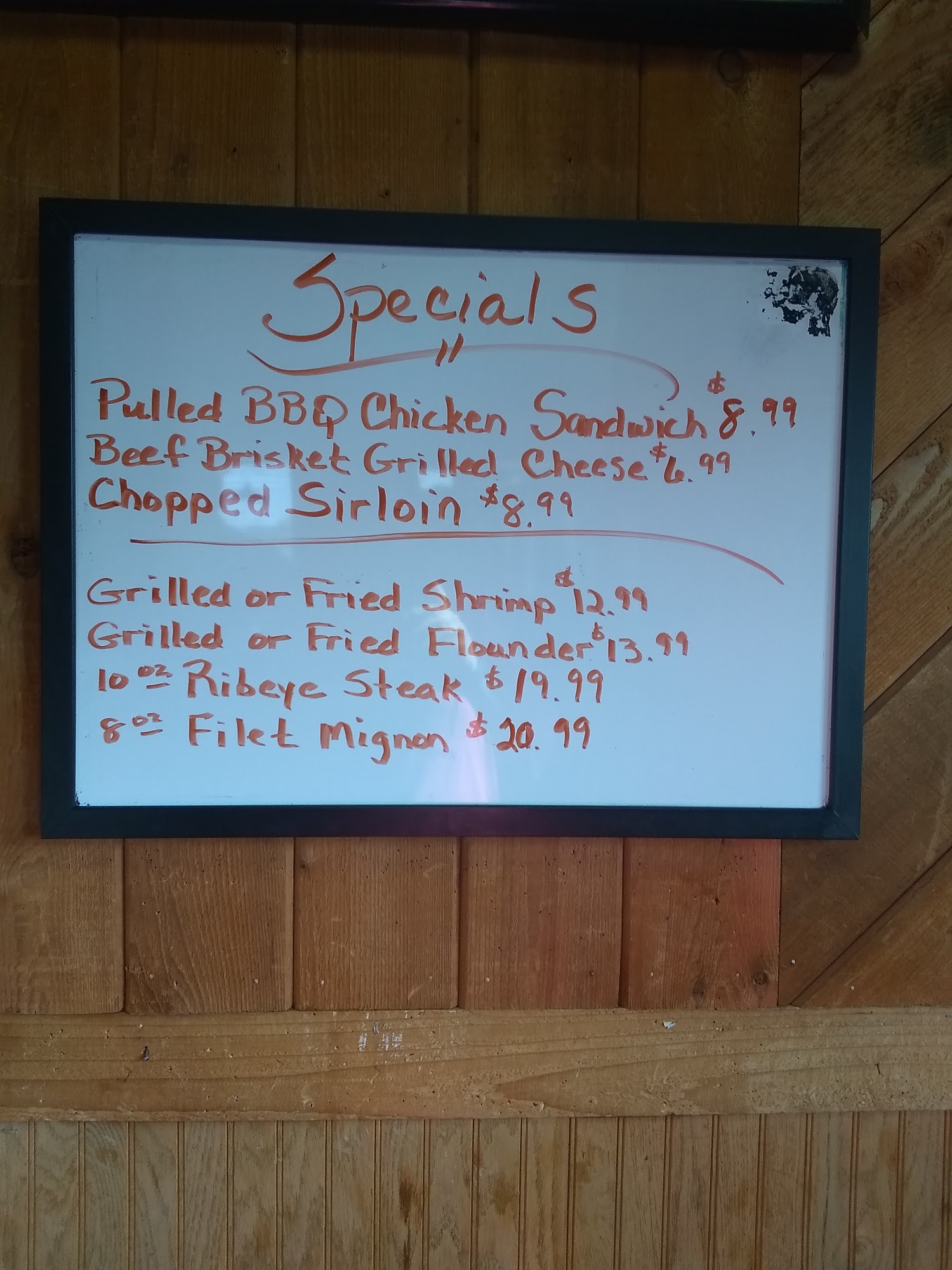 Ron's Bar-B-Que Menu