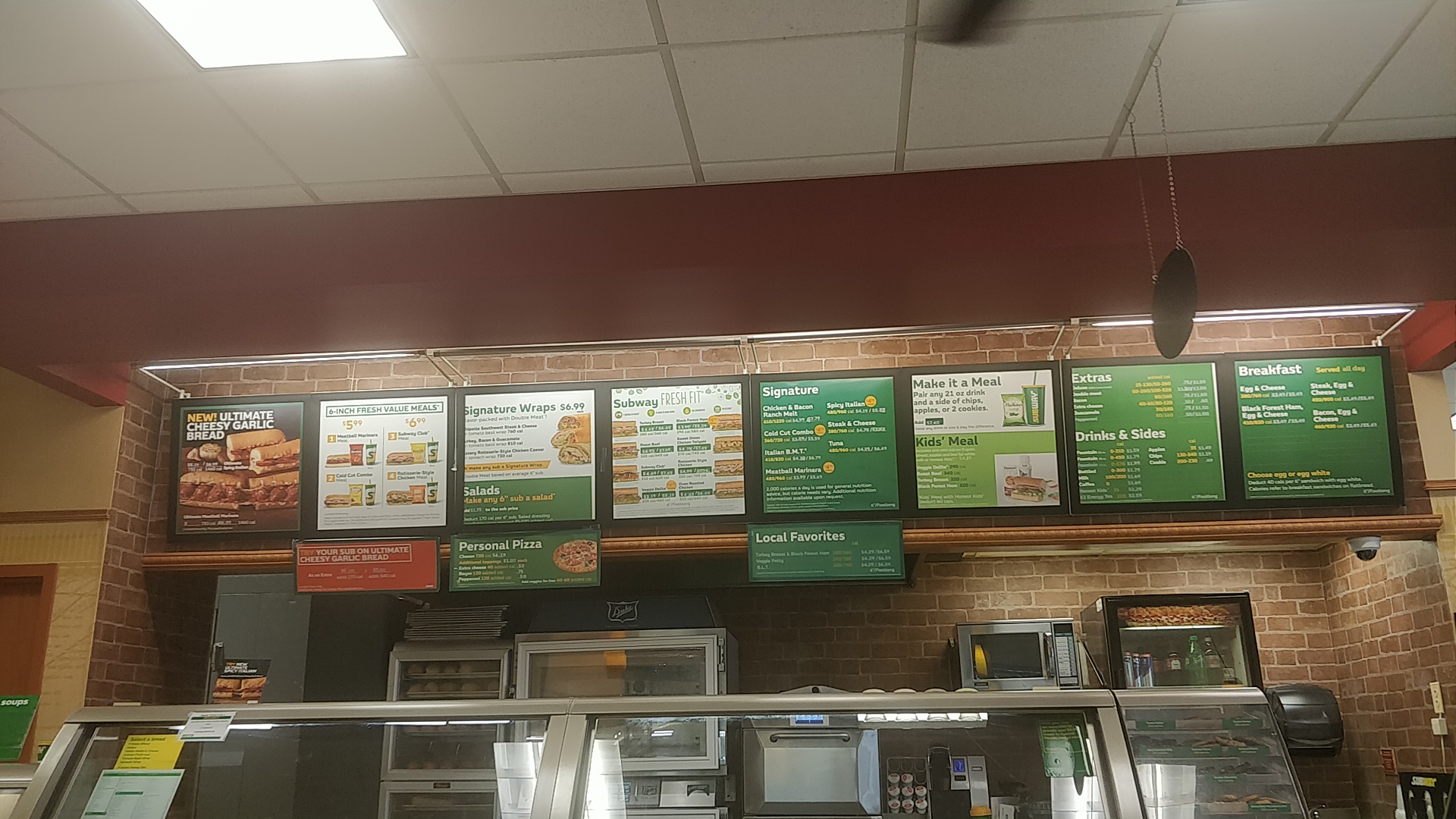 Subway Menu