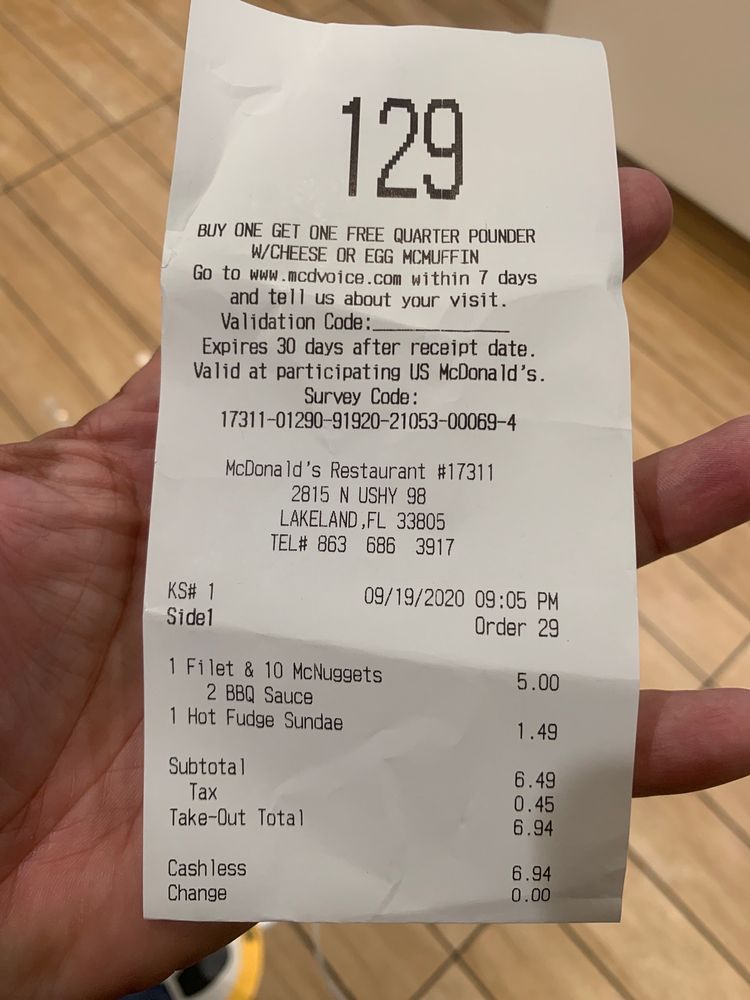 McDonald's 2815 N, US-98, Lakeland