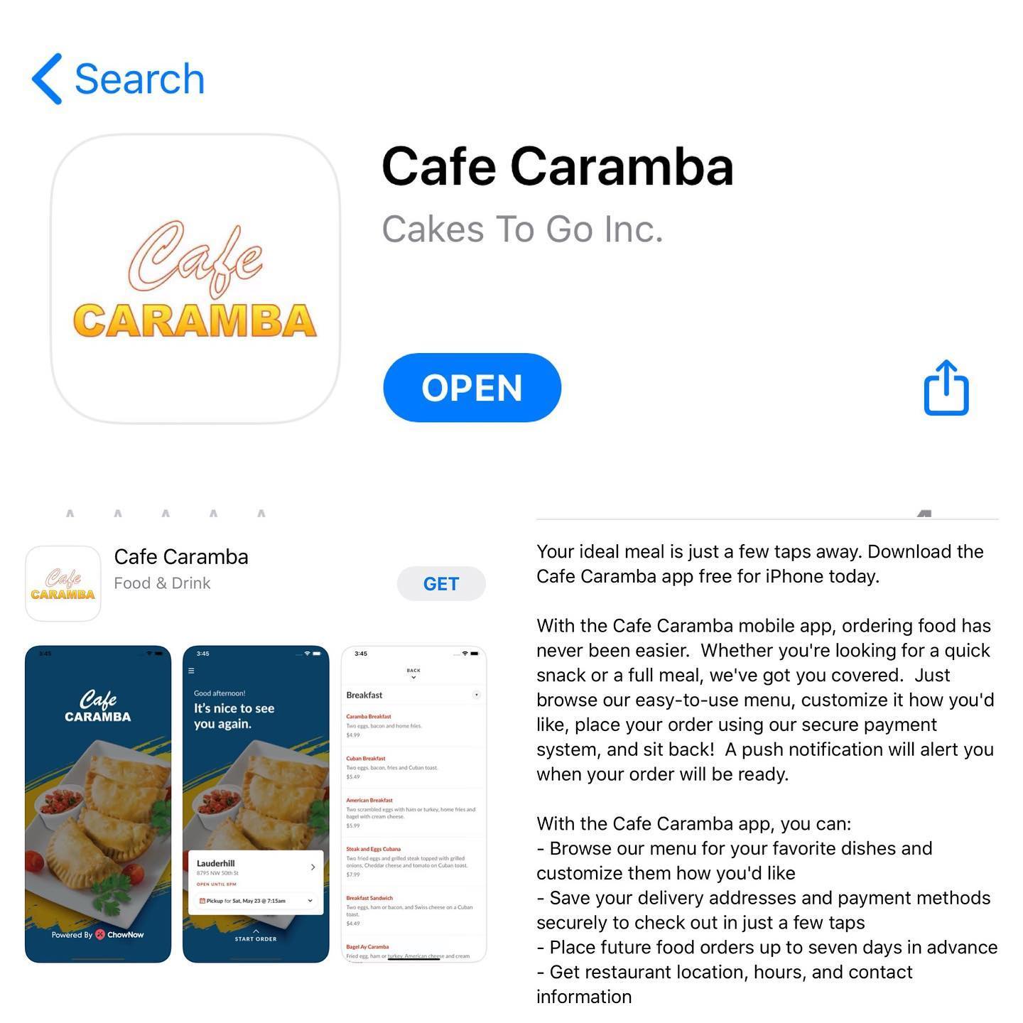 Cafe Caramba 8795 NW 50th St, Lauderhill