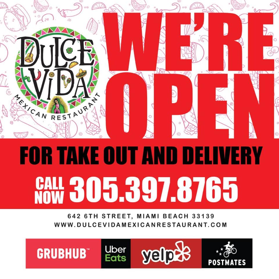 Dulce Vida Mexican Restaurant 642 6th St, Miami Beach