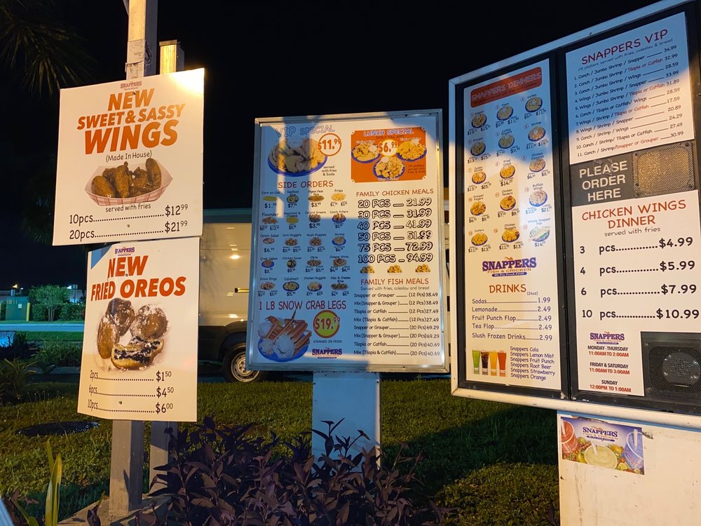 Snappers Fish & Chicken 17990 NW 27th Ave, Miami Gardens