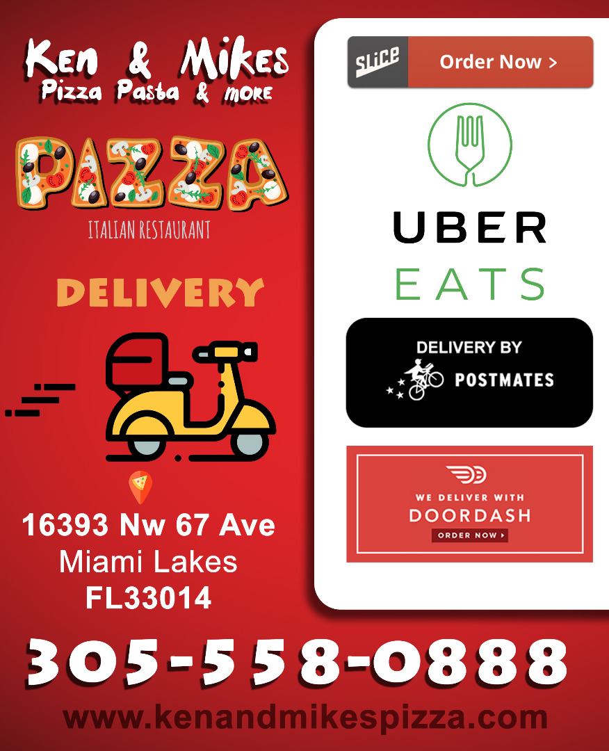 Ken & Mike's Pizza Pasta & More 16393 NW 67th Ave, Miami Lakes