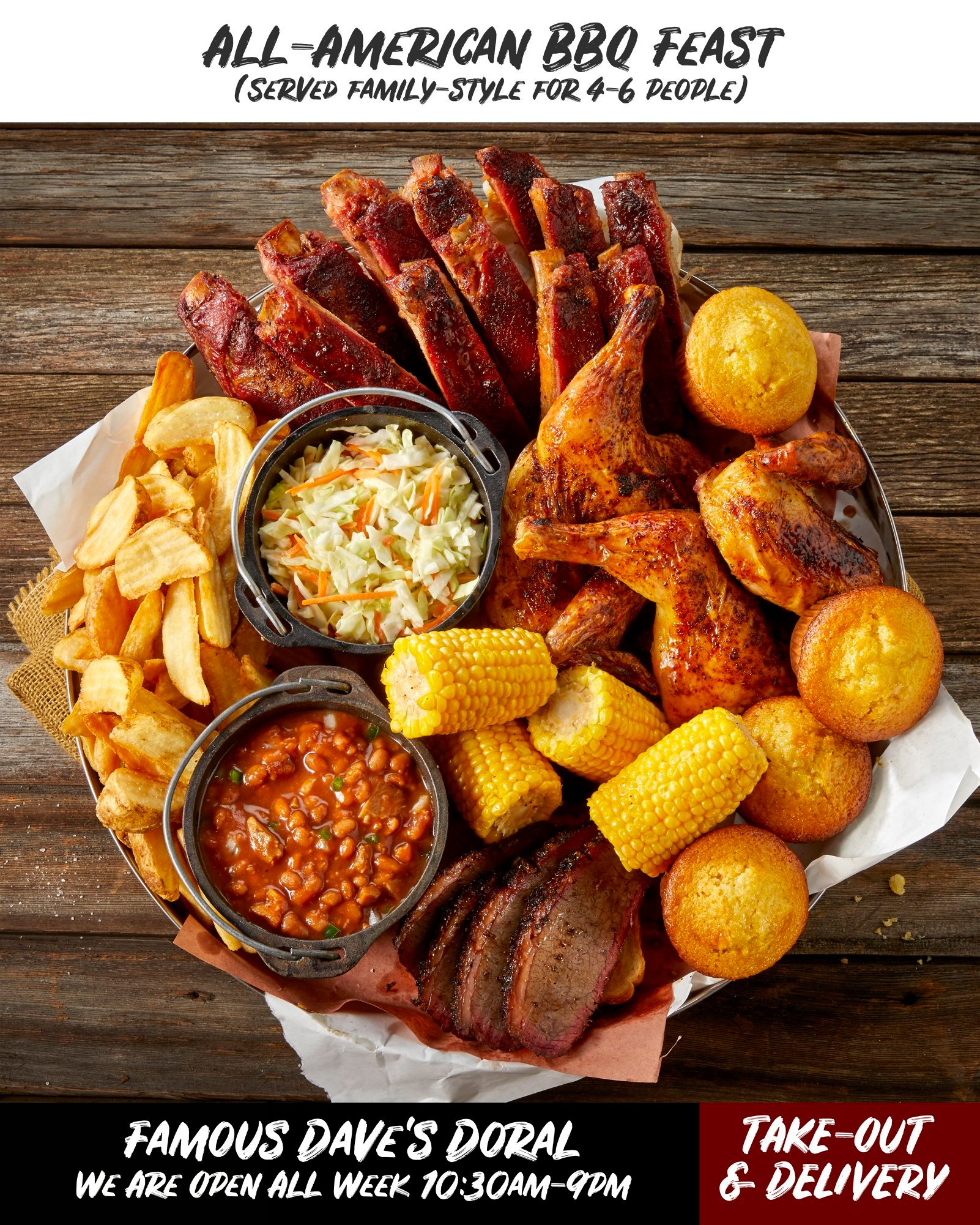 Famous Dave's Doral 8210 NW 36th St, Doral