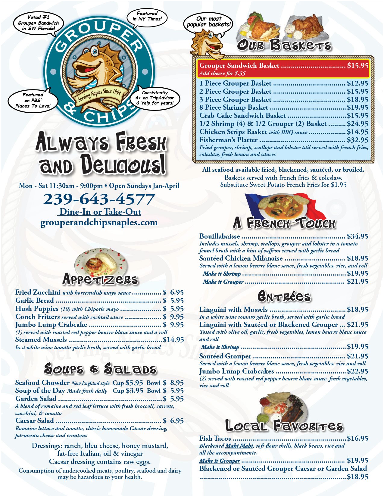 Grouper & Chips 338 9th St N, Naples