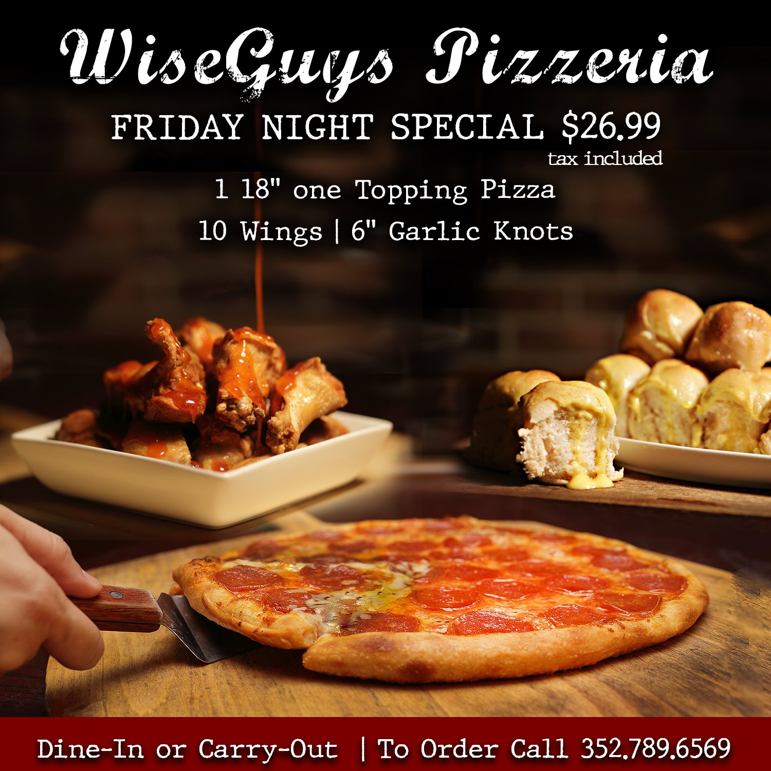 Wise Guys Pizzeria 2653 NE 35th St, Ocala