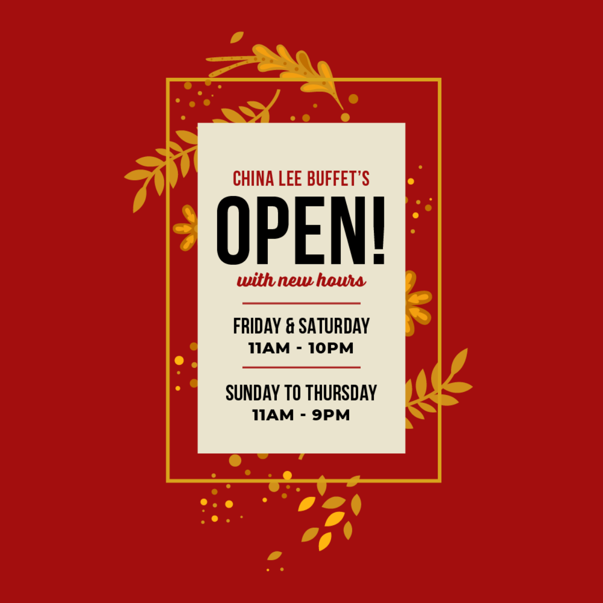China Lee Buffet 3743 E Silver Springs Blvd, Ocala