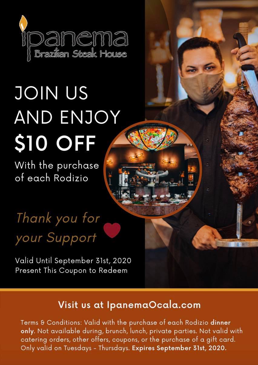 Ipanema Brazilian Steak House 2023 S Pine Ave, Ocala