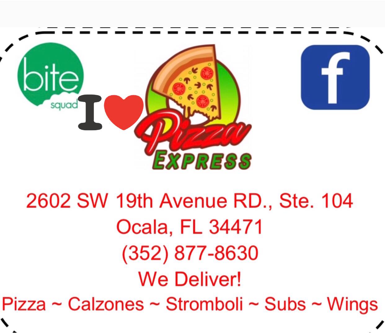 Pizza Express 2602 SW 19th Avenue Rd #104, Ocala