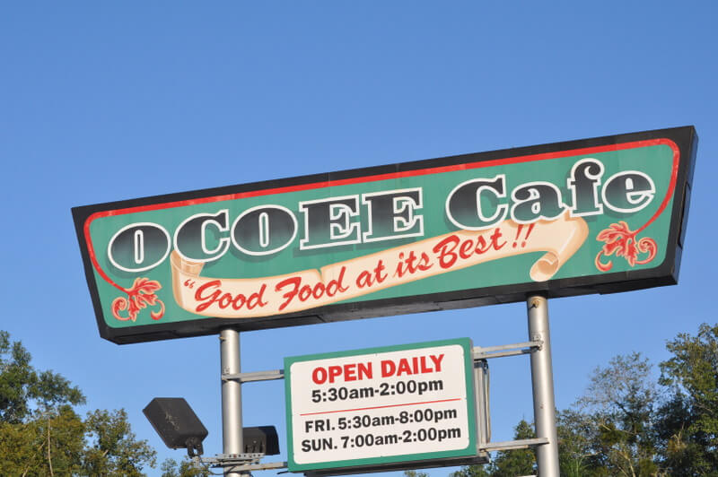 Ocoee Cafe Menu