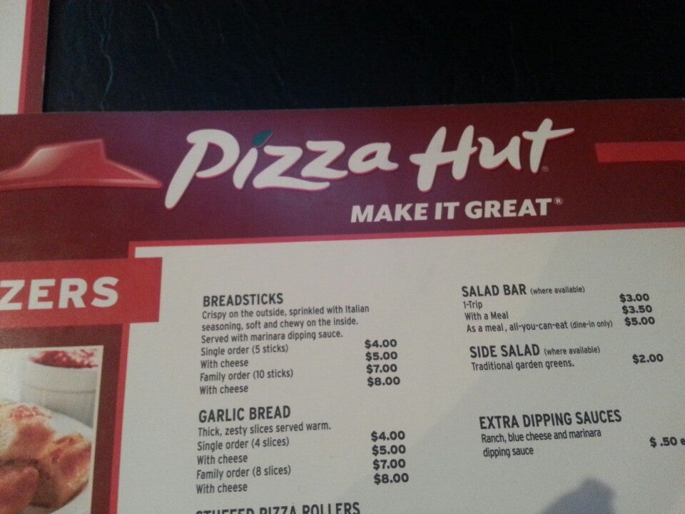 Pizza Hut Menu