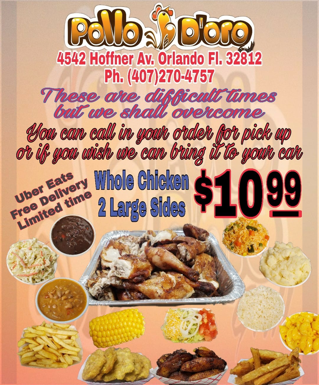 Pollo D'oro 4542 Hoffner Ave, Orlando