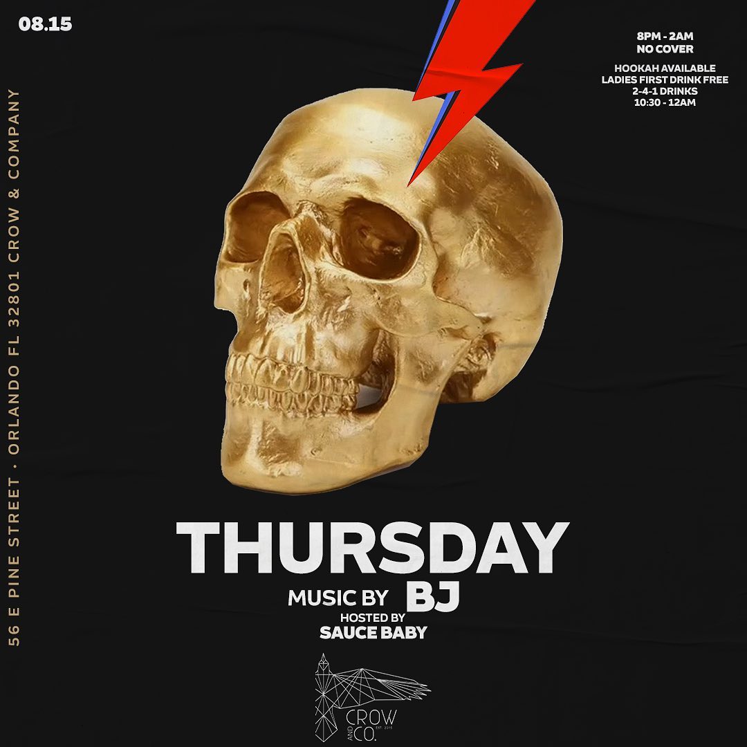 The Crow Orlando Menu