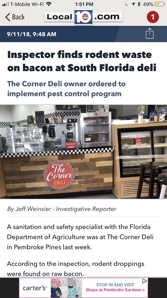 The Corner Deli 1700 N University Dr, Pembroke Pines