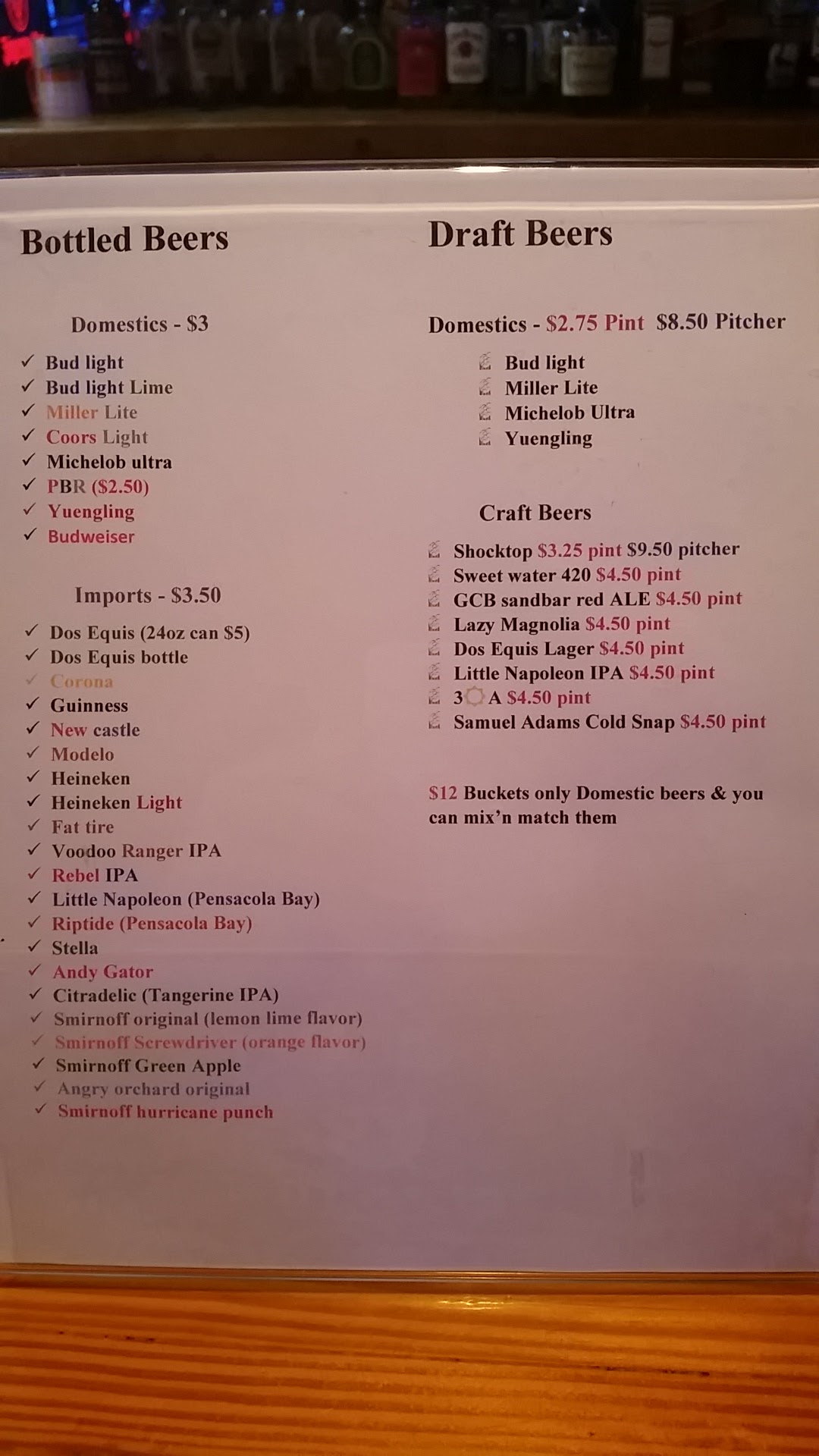 Gutter Lounge At Phoenix Menu