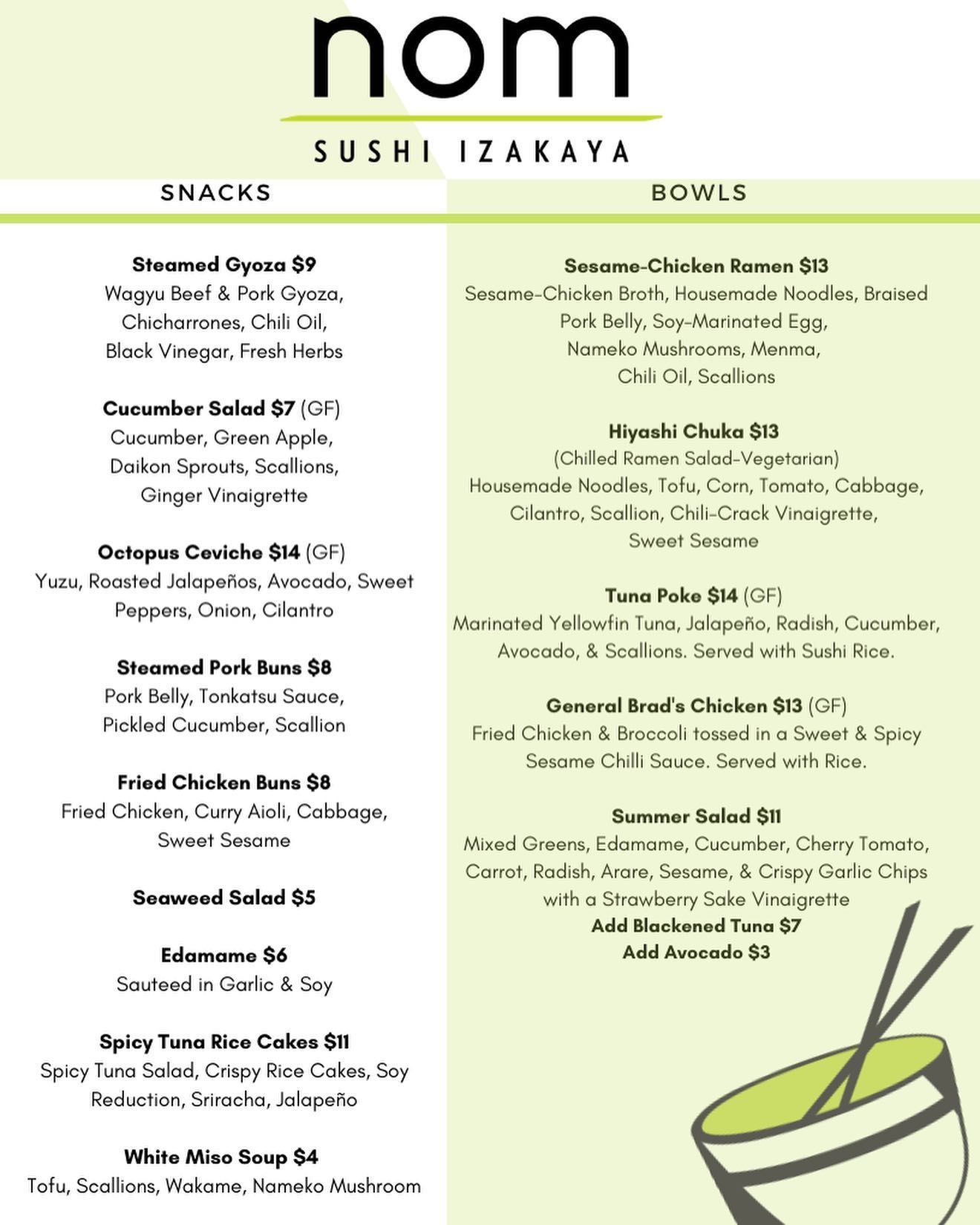 Nom Sushi Izakaya 410 S Palafox St, Pensacola