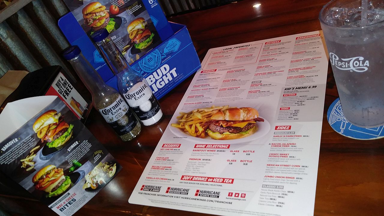 Hurricane Grill & Wings-Kitterman Menu