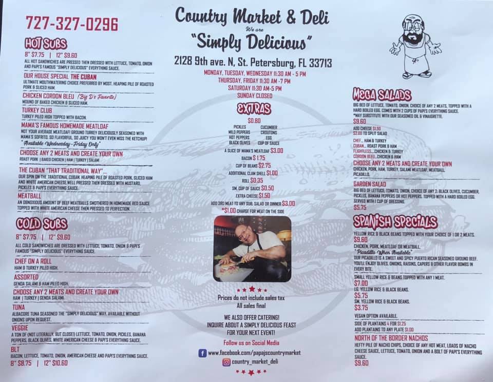Country Market & Deli 2128 9th Ave N, St. Petersburg