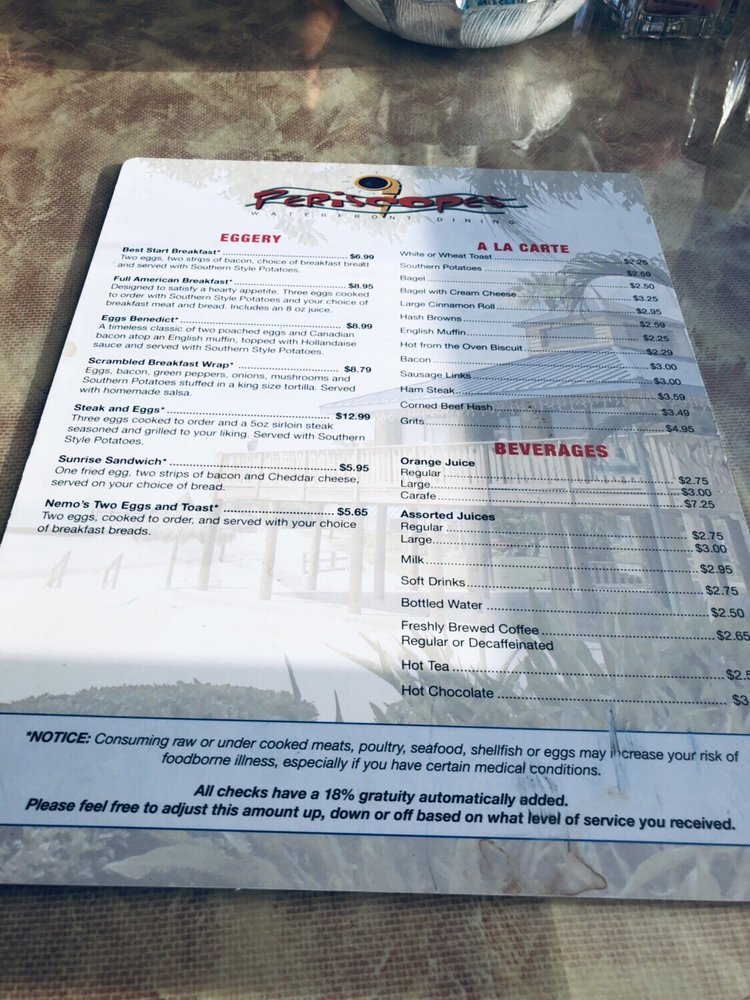 Periscope Restaurant 6800 Sunshine Skyway Ln S, St. Petersburg