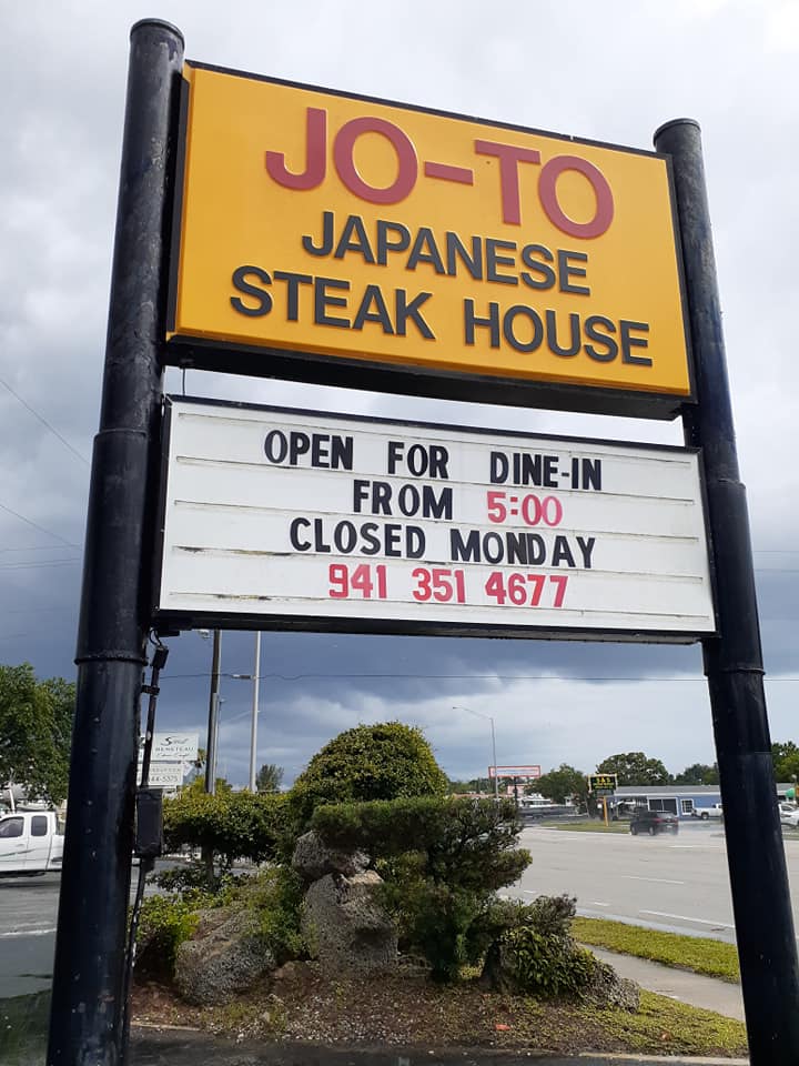 Jo-To Japanese Steak House 7971 N Tamiami Trail, Sarasota