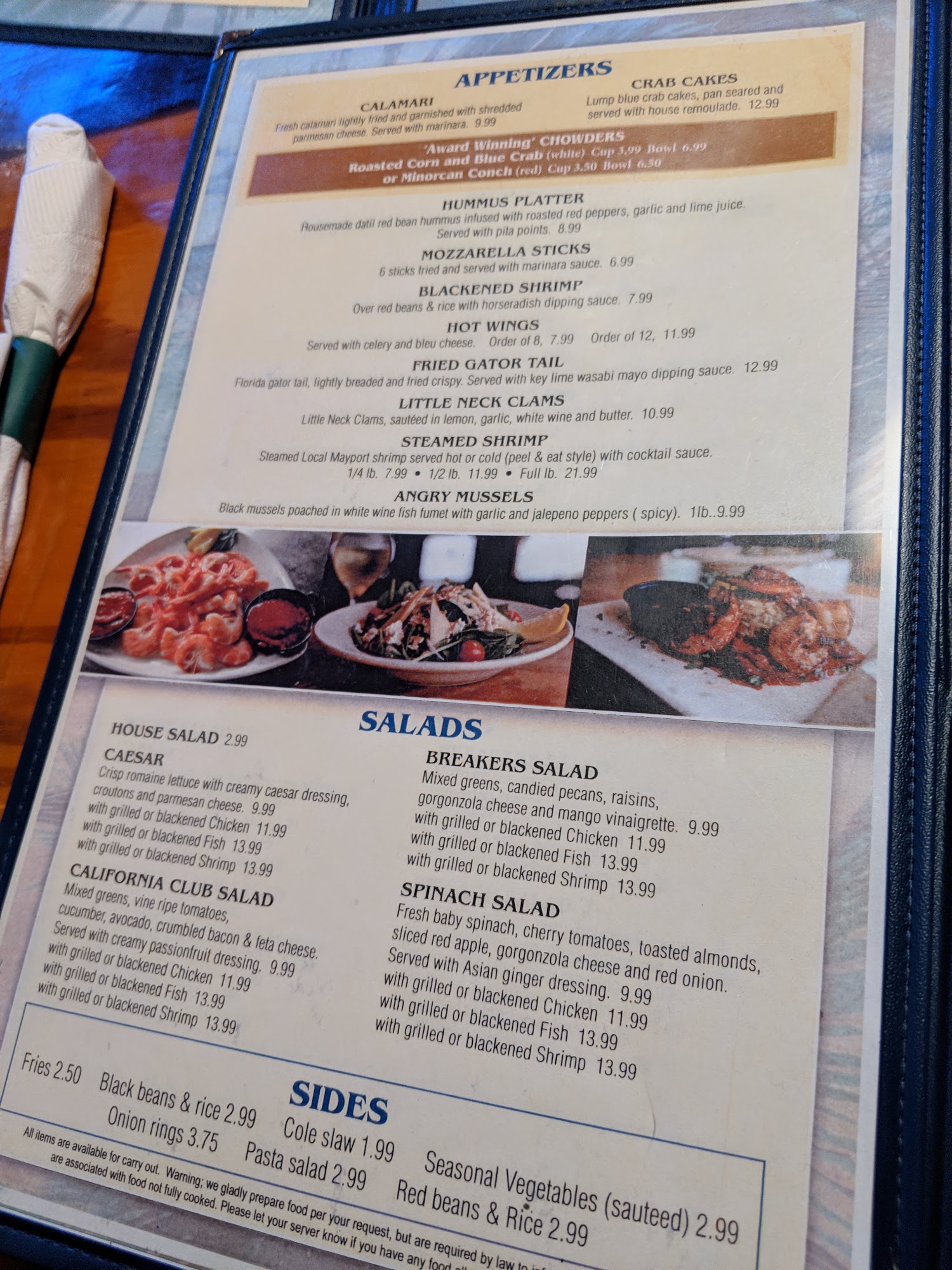 South Beach Grill Menu