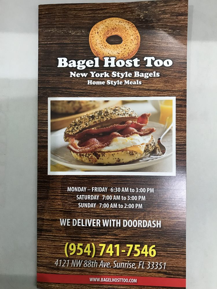 Bagel Host Too 4121 NW 88th Ave, Sunrise