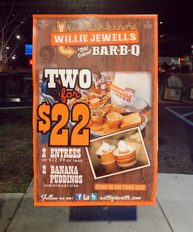 Willie Jewell's Old School Bar-B-Q 5442 Thomasville Rd #6, Tallahassee