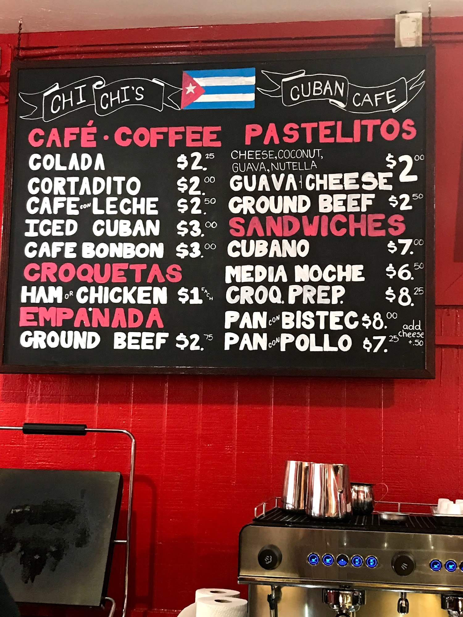 Chi Chi's Cafe Menu