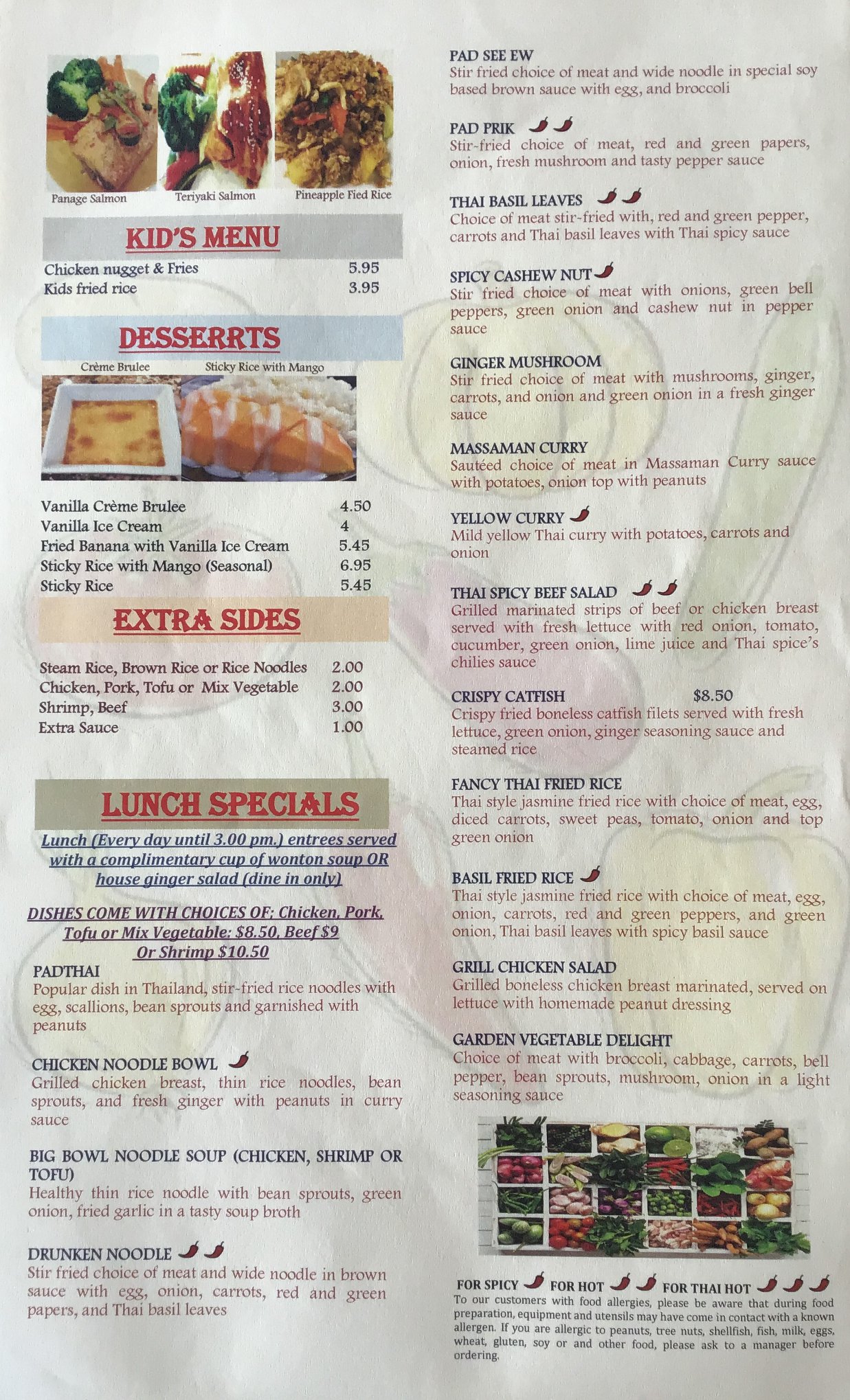 Thai Kitchen Cuisine 1400 Village Square Blvd #114, Tallahassee