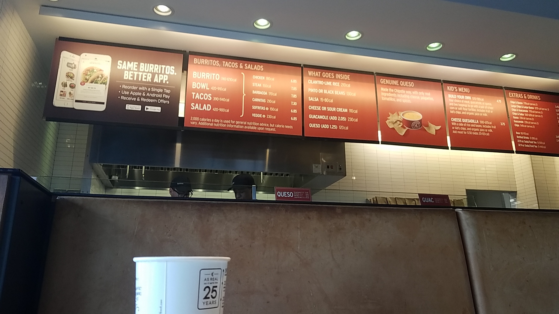 Chipotle Mexican Grill Menu