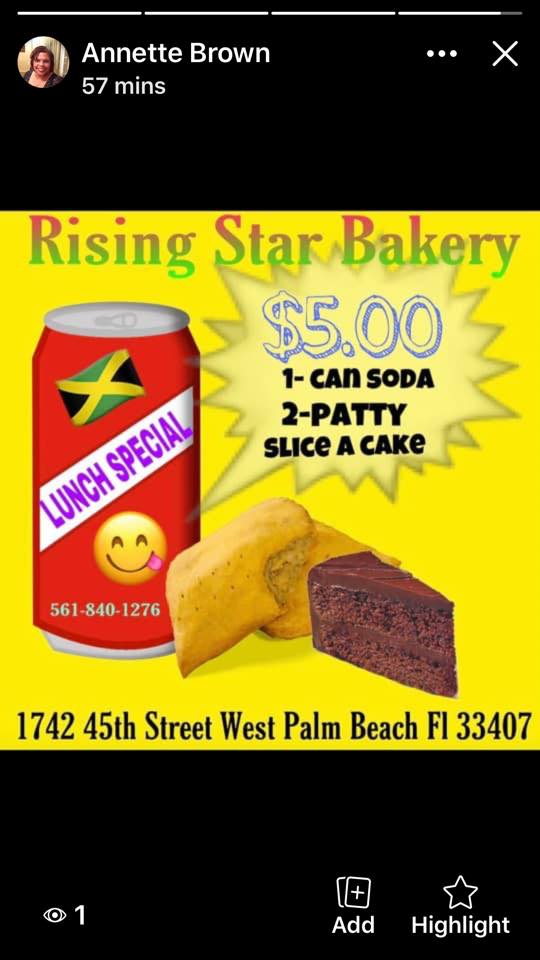 Rising Star Bakery 1742 45th St, West Palm Beach