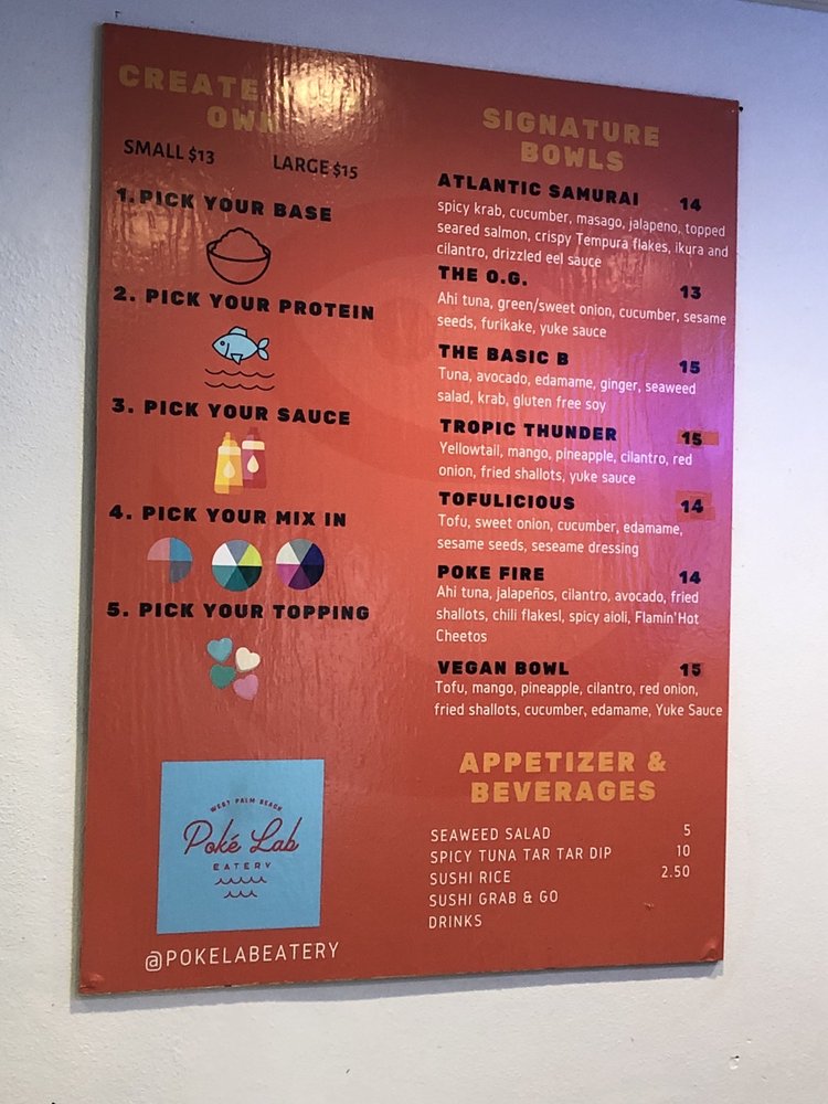 Poke Lab Eatery 1401 Clare Ave, West Palm Beach