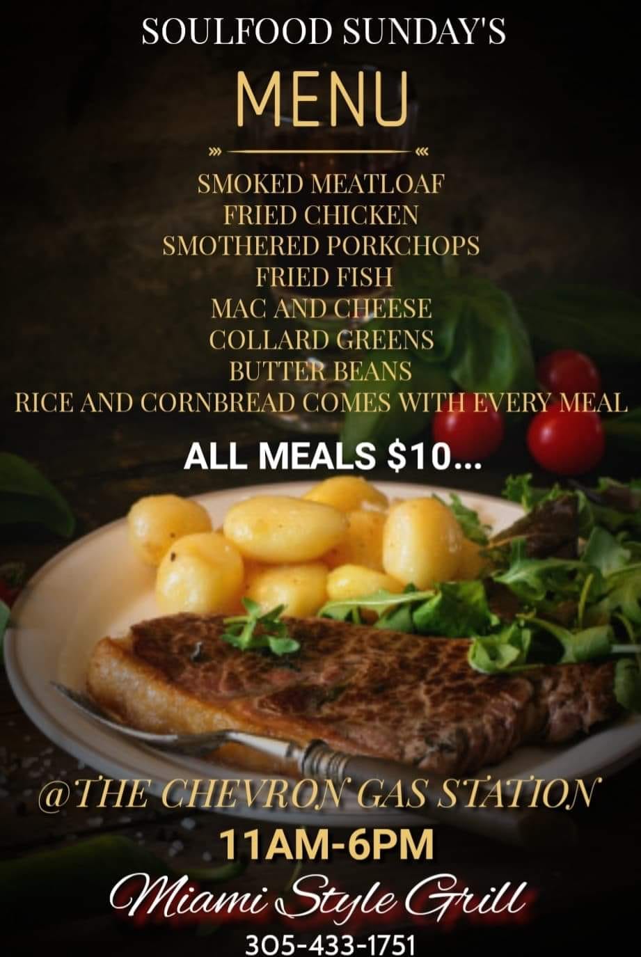 Miami Style Grill Menu