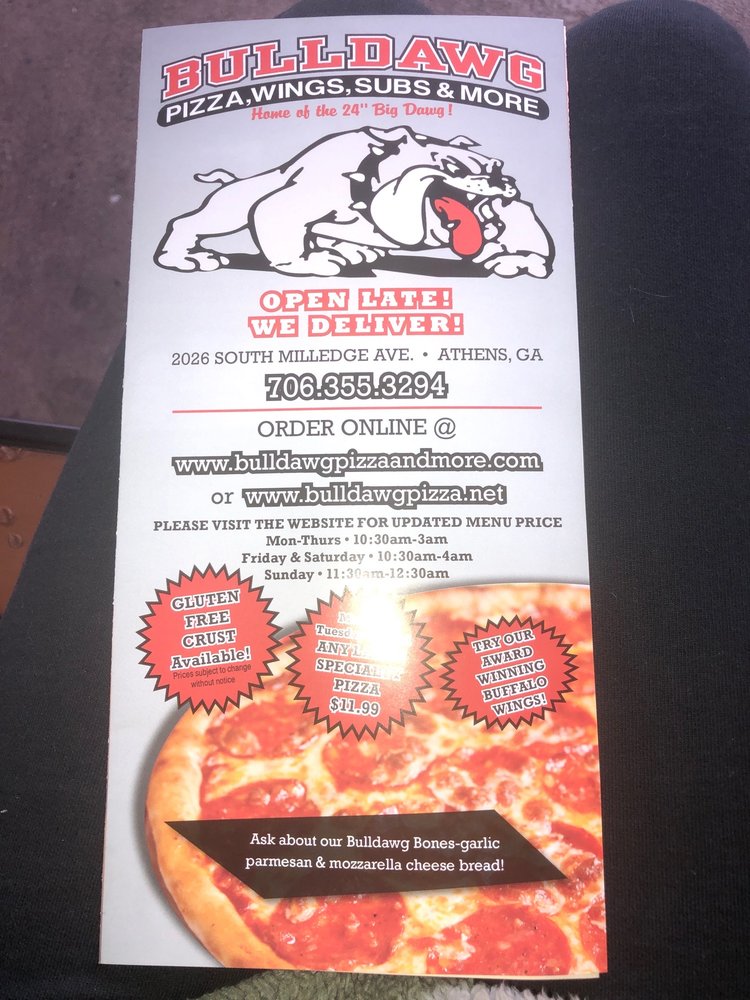 Bulldawg Pizza Wings & More 2026 S Milledge Ave, Athens