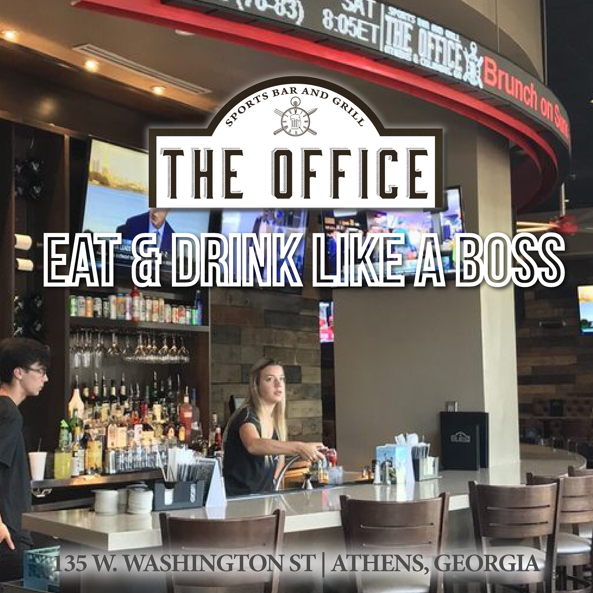 The Office Sports Bar & Grill 135 W Washington St, Athens