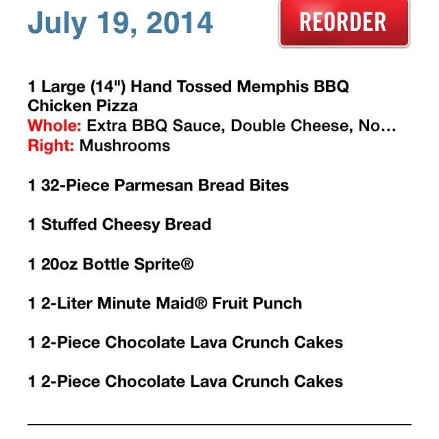 Domino's Pizza Menu