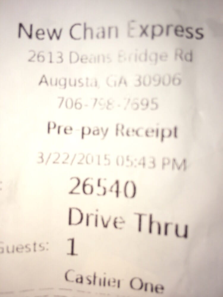 New Chan Express Chinese Rest 2613 Deans Bridge Rd, Augusta