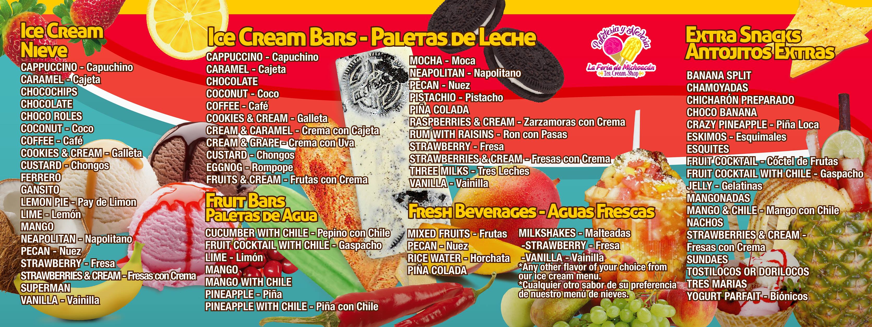 NEVERIA CHAPALITA Menu